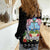 Guam Chamorro Women Casual Shirt Tribal Latte Stone With Dolphins Black
