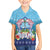Guam Chamorro Family Matching Tank Maxi Dress and Hawaiian Shirt Tribal Latte Stone With Dolphins Blue