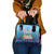 Guam Chamorro Shoulder Handbag Tribal Latte Stone With Dolphins Blue