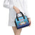 Guam Chamorro Shoulder Handbag Tribal Latte Stone With Dolphins Blue