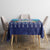 Guam Chamorro Tablecloth Tribal Latte Stone With Dolphins Blue