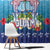 Guam Chamorro Window Curtain Tribal Latte Stone With Dolphins Blue