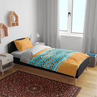 Hawaii Humuhumu Fish Maile Pikake Lei Bedding Set Tribal Tapa Orange Version