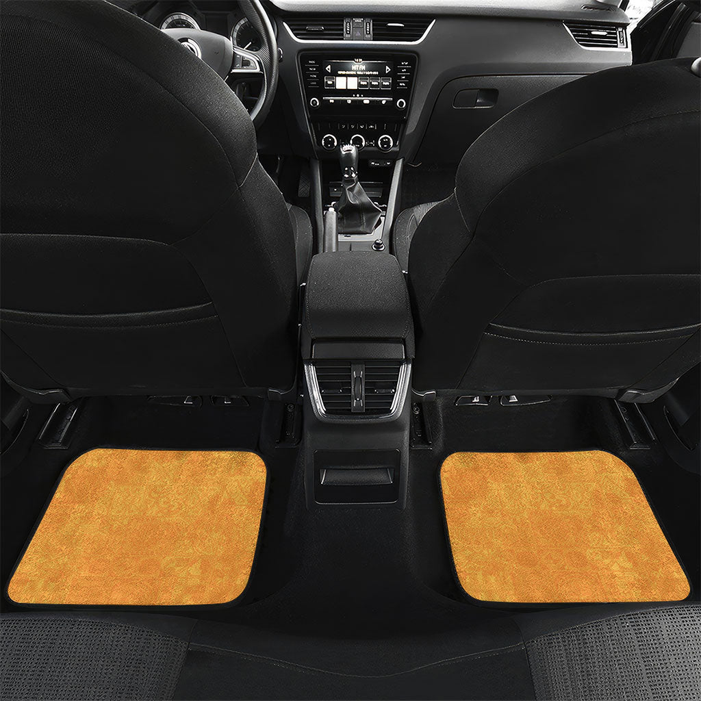 Hawaii Humuhumu Fish Maile Pikake Lei Car Mats Tribal Tapa Orange Version