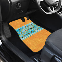 Hawaii Humuhumu Fish Maile Pikake Lei Car Mats Tribal Tapa Orange Version
