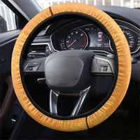 Hawaii Humuhumu Fish Maile Pikake Lei Steering Wheel Cover Tribal Tapa Orange Version