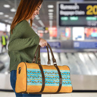 Hawaii Humuhumu Fish Maile Pikake Lei Travel Bag Tribal Tapa Orange Version