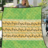 Hawaii Humuhumu Fish Maile Pikake Lei Quilt Tribal Tapa Green Version