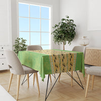 Hawaii Humuhumu Fish Maile Pikake Lei Tablecloth Tribal Tapa Green Version