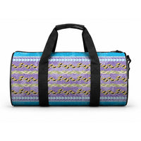 Hawaii Humuhumu Fish Maile Pikake Lei Duffle Bag Tribal Tapa Blue Version LT05 One size Blue - Polynesian Pride