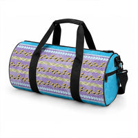 Hawaii Humuhumu Fish Maile Pikake Lei Duffle Bag Tribal Tapa Blue Version LT05 - Polynesian Pride