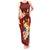 Personalized Tonga Tank Maxi Dress Coat Of Arms Plumeria With Ngatu Pattern LT05 Women Red - Polynesian Pride