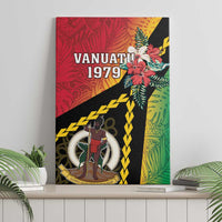 Happy Vanuatu Constitution Day Canvas Wall Art Flag Style With Sand Drawing Pattern