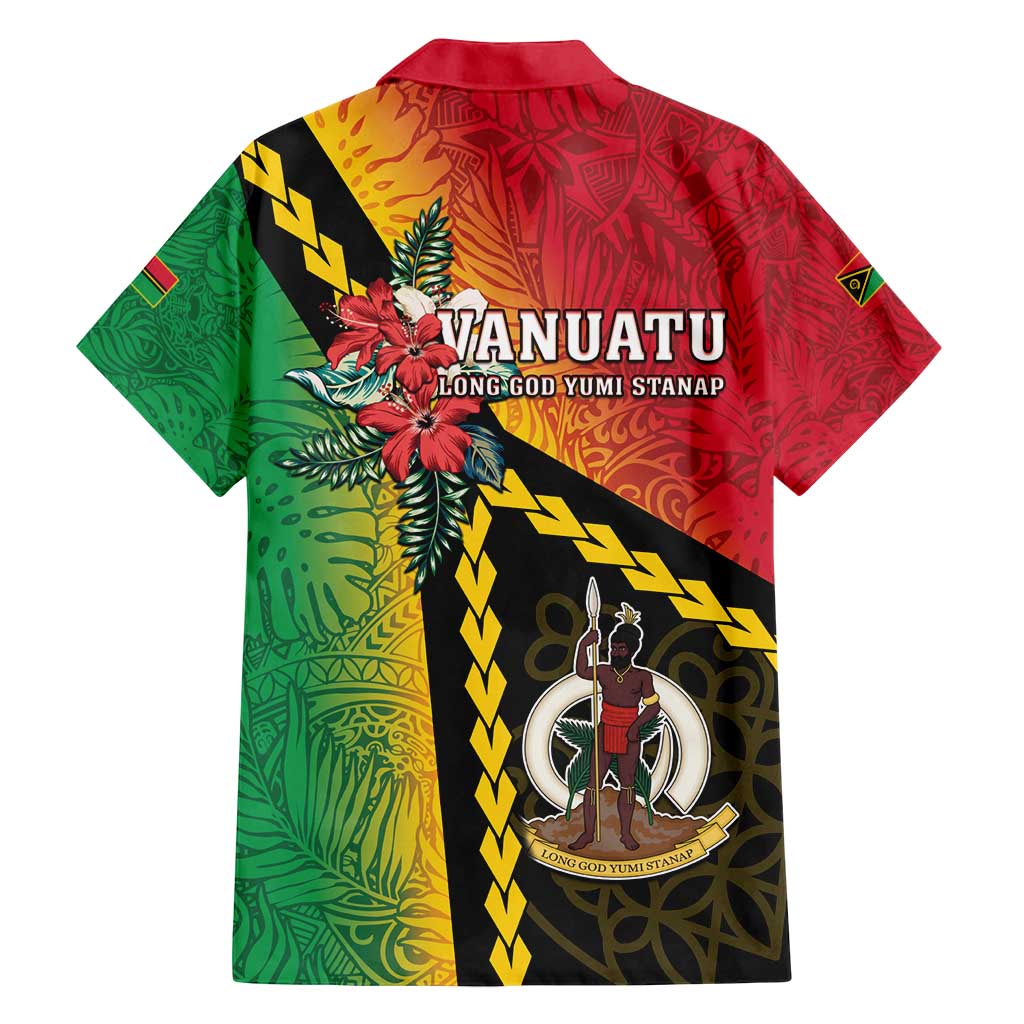 Happy Vanuatu Constitution Day Family Matching Off Shoulder Maxi Dress and Hawaiian Shirt Flag Style With Sand Drawing Pattern LT05 - Polynesian Pride