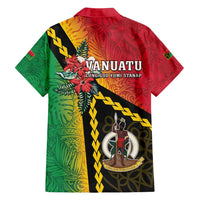 Happy Vanuatu Constitution Day Family Matching Off Shoulder Maxi Dress and Hawaiian Shirt Flag Style With Sand Drawing Pattern LT05 - Polynesian Pride