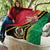 Happy Vanuatu Constitution Day Quilt Flag Style With Sand Drawing Pattern