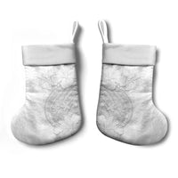 Tokelau White Sunday Christmas Stocking Elegant Hibiscus Polynesian Tribal Pattern LT05 - Polynesian Pride