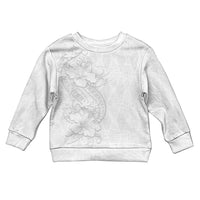 Tokelau White Sunday Kid Ugly Christmas Sweater Elegant Hibiscus Polynesian Tribal Pattern LT05 Kid White - Polynesian Pride
