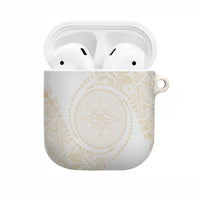Tonga White Sunday AirPods Case Lotu Tamaiti Tongan Kupesi Pattern