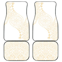Tonga White Sunday Car Mats Lotu Tamaiti Tongan Kupesi Pattern