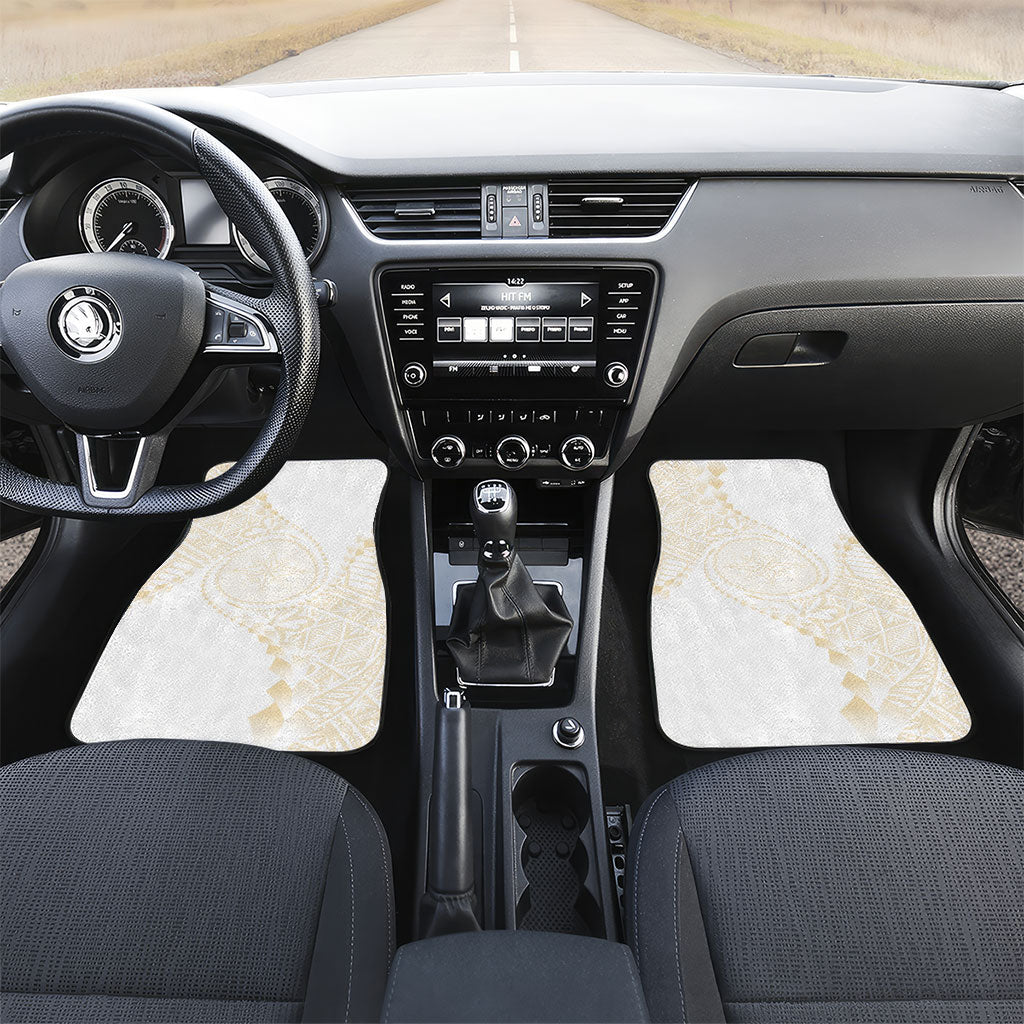 Tonga White Sunday Car Mats Lotu Tamaiti Tongan Kupesi Pattern