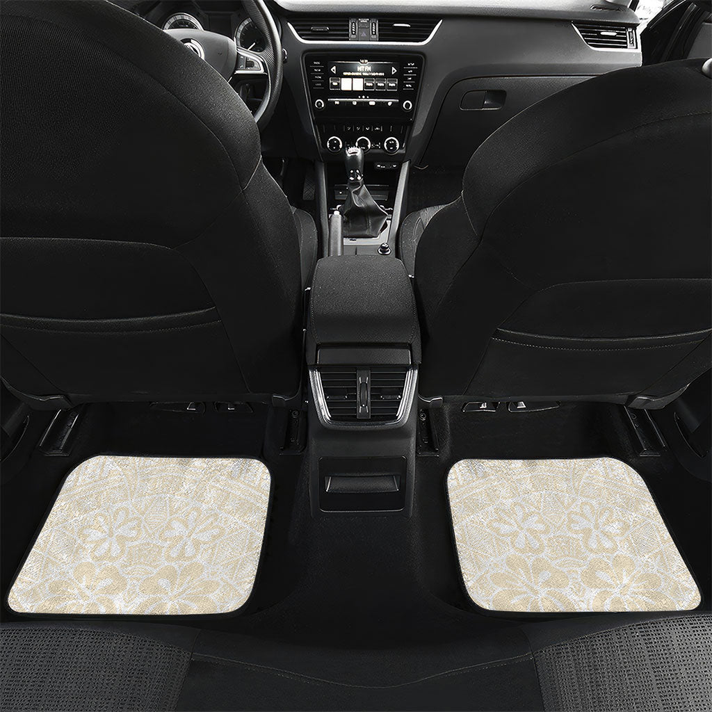 Tonga White Sunday Car Mats Lotu Tamaiti Tongan Kupesi Pattern