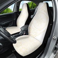 Tonga White Sunday Car Seat Cover Lotu Tamaiti Tongan Kupesi Pattern