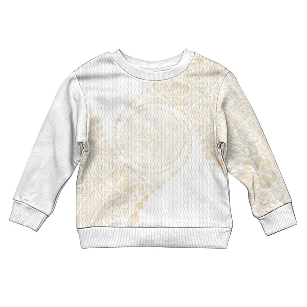 Tonga White Sunday Kid Ugly Christmas Sweater Lotu Tamaiti Tongan Kupesi Pattern