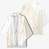 Tonga White Sunday Kimono Lotu Tamaiti Tongan Kupesi Pattern
