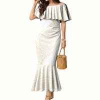 Tonga White Sunday Mermaid Dress Lotu Tamaiti Tongan Kupesi Pattern