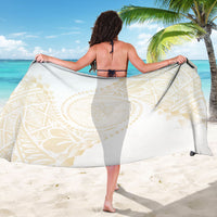 Tonga White Sunday Sarong Lotu Tamaiti Tongan Kupesi Pattern