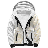 Tonga White Sunday Sherpa Hoodie Lotu Tamaiti Tongan Kupesi Pattern