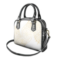 Tonga White Sunday Shoulder Handbag Lotu Tamaiti Tongan Kupesi Pattern