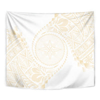 Tonga White Sunday Tapestry Lotu Tamaiti Tongan Kupesi Pattern
