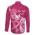 Personalized Breast Cancer Awareness Family Matching Puletasi Dress and Hawaiian Shirt Ribbon Polynesian Pattern Pink Version LT05 - Polynesian Pride
