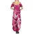 Personalized Breast Cancer Awareness Summer Maxi Dress Ribbon Polynesian Pattern Pink Version LT05 - Polynesian Pride