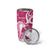 Personalized Breast Cancer Awareness Tumbler Cup Ribbon Polynesian Pattern Pink Version