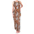 Hawaii Vintage Brown Hibiscus Tapa Pattern Family Matching Tank Maxi Dress and Hawaiian Shirt