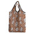 Hawaii Vintage Brown Hibiscus Tapa Pattern Grocery Bag