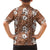 Hawaii Vintage Brown Hibiscus Tapa Pattern Hawaiian Shirt