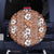 Hawaii Vintage Brown Hibiscus Tapa Pattern Spare Tire Cover