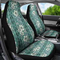 Hawaii Vintage Green Hibiscus Tapa Pattern Car Seat Cover