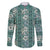 Hawaii Vintage Green Hibiscus Tapa Pattern Family Matching Long Sleeve Bodycon Dress and Hawaiian Shirt