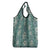 Hawaii Vintage Green Hibiscus Tapa Pattern Grocery Bag