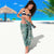 Hawaii Vintage Green Hibiscus Tapa Pattern Sarong
