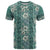 Hawaii Vintage Green Hibiscus Tapa Pattern T Shirt