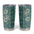 Hawaii Vintage Green Hibiscus Tapa Pattern Tumbler Cup