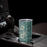 Hawaii Vintage Green Hibiscus Tapa Pattern Tumbler Cup LT05 - Polynesian Pride