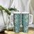 Hawaii Vintage Green Hibiscus Tapa Pattern Tumbler With Handle