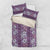 Hawaii Vintage Violet Hibiscus Tapa Pattern Bedding Set